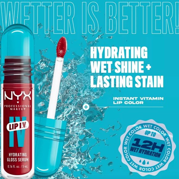 NYX Professional Makeup Lip IV Hydrating Lip Gloss Stain SPLASH N SPICE - Picture 4 of 6